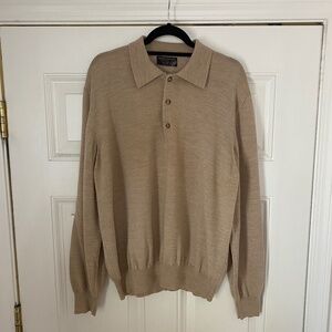 Brooks Brothers Merino Wool Long Sleeve Polo